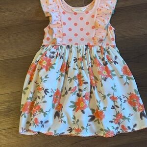 Matilda Jane Pink and Orange Floral Kids Dress